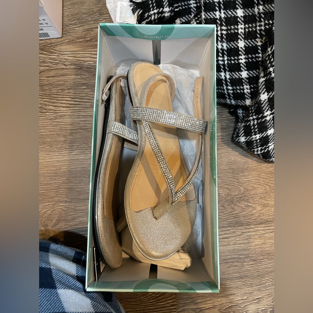 Silver sandals